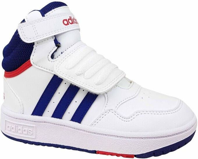 Adidas Sportswear Hoop Mid sneakers wit blauw rood Imitatieleer 22 - Foto 4