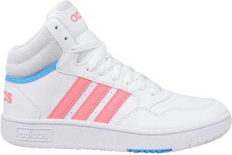 Adidas hoops mid 3.0 sneakers wit roze kinderen