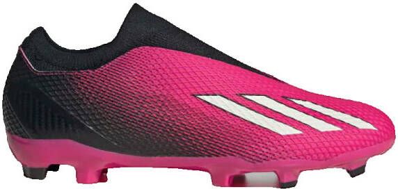 Adidas Perfor ce X Speedportal.3 Veterloze Firm Ground Voetbalschoenen Unisex Roze