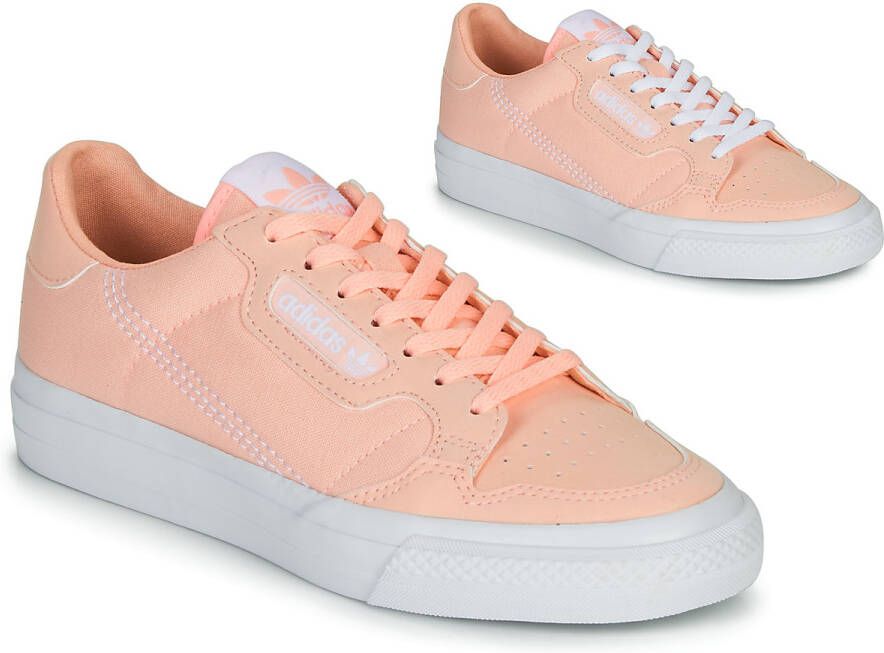 Adidas originals continental 80 vulc discount sneaker in white and pink