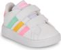 Adidas grand court 2.0 sneakers wit roze kinderen - Thumbnail 2