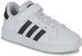 Adidas Originals Kinder gympen met klittenbandsluiting en elastische veters Grand Court Wit - Thumbnail 5