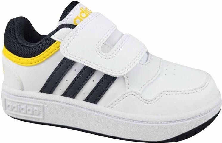 Adidas Sportswear Hoops 3.0 sneakers wit zwart geel Imitatieleer 23
