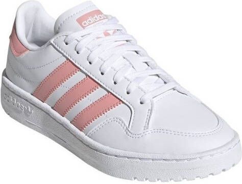 Adidas Originals Team Court C sneakers wit roze