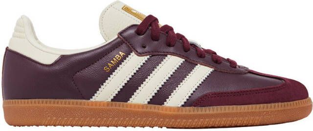 Adidas Lage Sneakers Samba OG Maroon Gold Metallic (Women's)