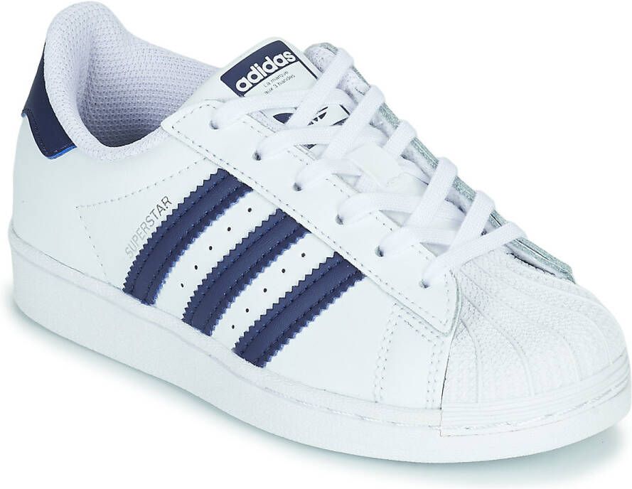 Bourgeon Perseus kabel Adidas Originals Superstar sneakers wit donkerblauw wit - Schoenen.nl