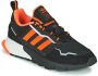 Adidas Originals ZX 1K Boost Schoenen Core Black Solar Orange Silver Metallic Dames - Thumbnail 5