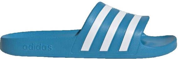 Adidas adilette Slippers en Sandalen Blauw 2 3 Mesh Synthetisch