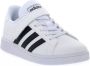 Adidas Originals Kinder gympen met klittenbandsluiting en elastische veters Grand Court Wit - Thumbnail 4
