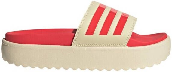 Adidas Women's Adilette Platform Sandalen 1 3 beige