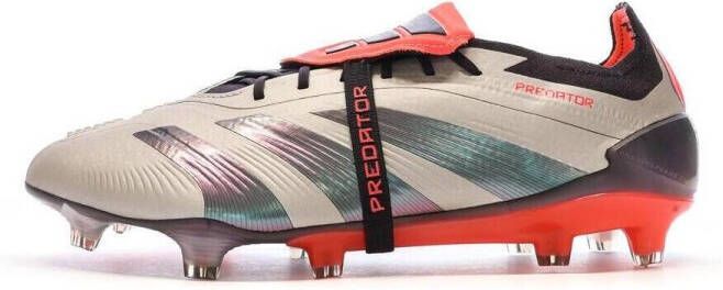 Adidas Predator Elite Fold-Over Tongue Firm Ground Voetbalschoenen Platinum Metallic Aurora Black Carbon- Heren Platinum Metallic Aurora Black Carbon