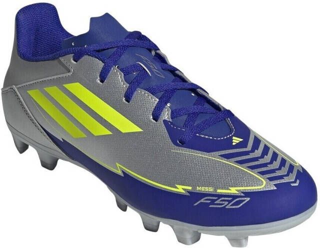 Adidas Perfor ce F50 Club Messi senior voetbalschoenen zilver metallic kobaltblauw geel - Foto 2