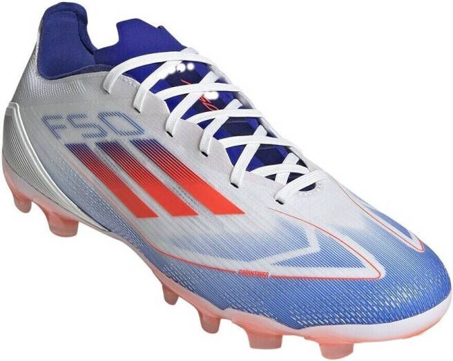Adidas F50 Pro Gras Kunstgras Voetbalschoenen (MG) Wit Rood Blauw