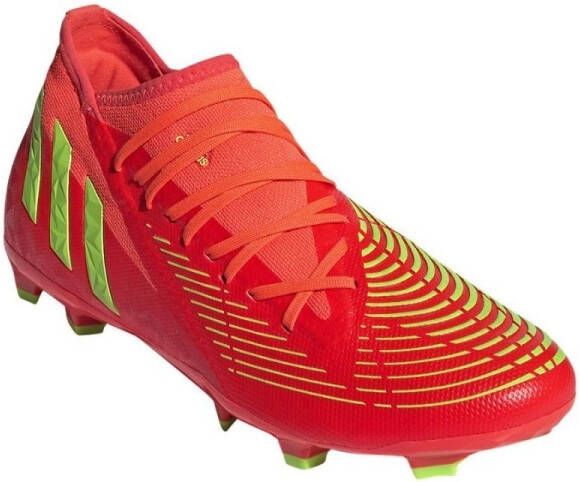 Adidas Predator Edge.3 Firm Ground Voetbalschoenen Solar Red Team Solar Green Core Black Dames - Foto 4