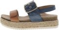 Aetrex Sandalen met sleehak Vania Platform - Blauw