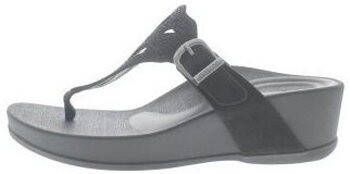 Aetrex Sandalen met sleehak Tasha Black