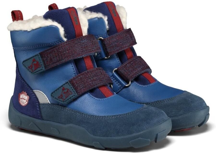 Affenzahn Kid's Winterstiefel Leder Winty Winterschoenen blauw
