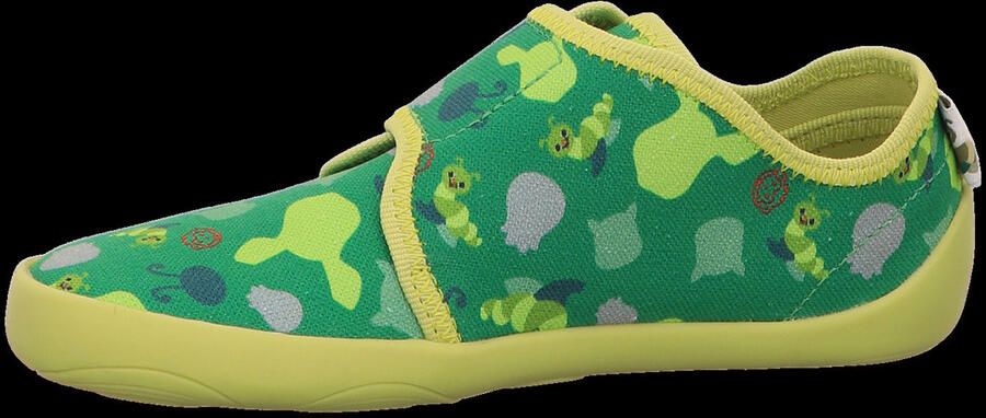 Affenzahn Kid's Pantoffel Katoen Movy Pantoffels olijfgroen