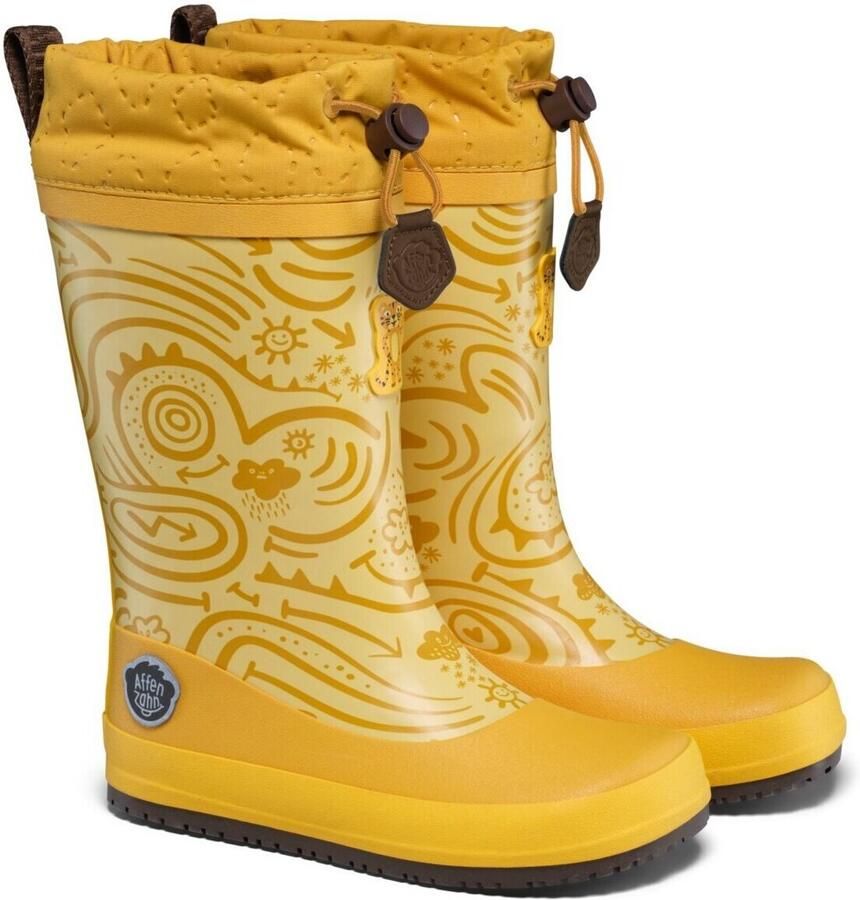 Affenzahn Kid's Gummistiefel Vegan Puddly Rubberlaarzen geel