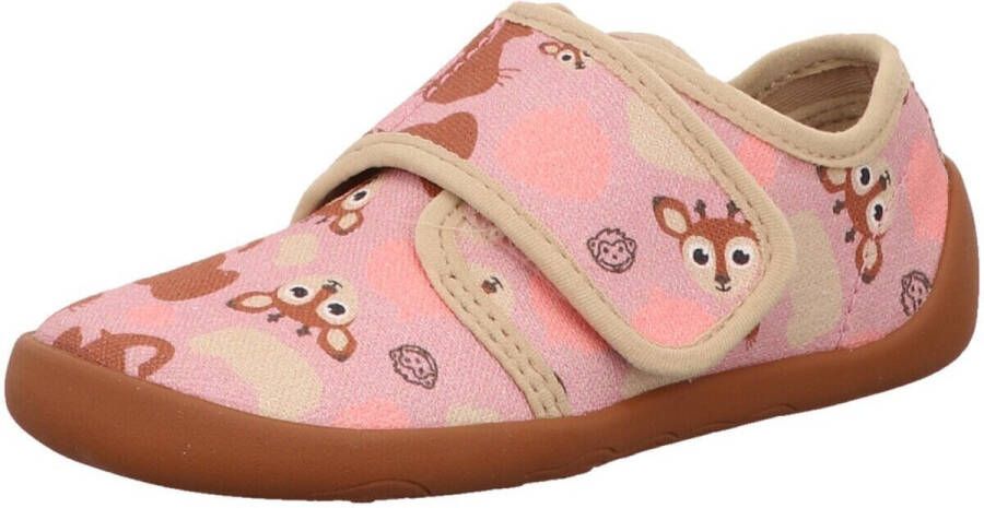 Affenzahn Kid's Pantoffel Katoen Movy Pantoffels beige