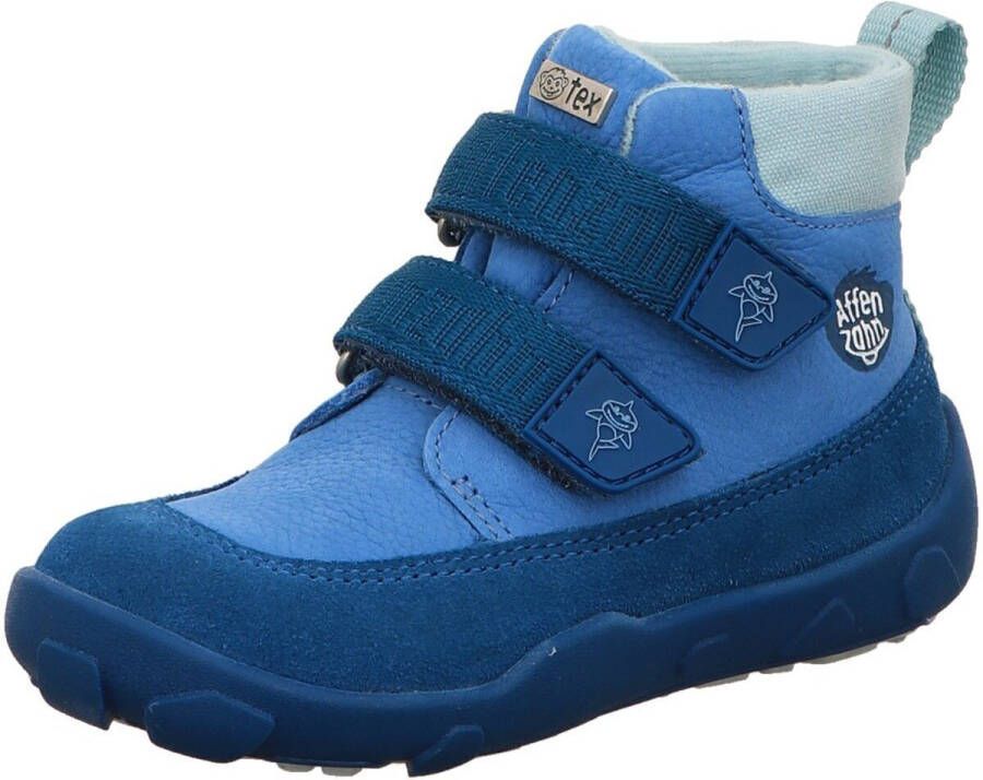 Affenzahn Kid's Übergangsschuh Leder Friendy Barefootschoenen shark blauw
