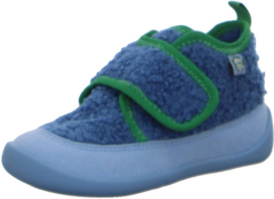 Affenzahn Kid's Hausschuh Vegan Fleecy Pantoffels blauw