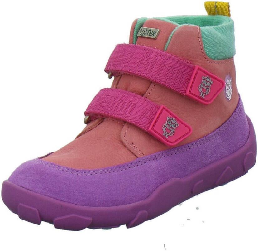 Affenzahn Kid's Übergangsschuh Leder Friendy Barefootschoenen owl pink