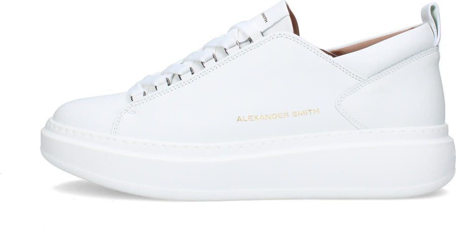 Alexander Smith Wembley Wit Blauw Leren Sneakers White Heren - Foto 4