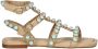 Alma en Pena Glinsterende platte damessandaal Beige Dames - Thumbnail 58