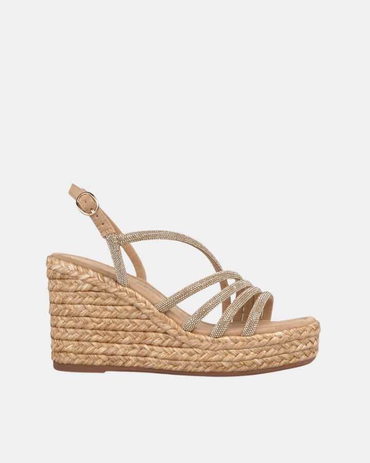 Alma EN Pena Esparto Platform Sandal With Four Tubular Straps - Foto 3