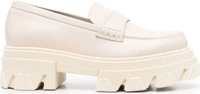 ALOHAS Cream Leather Loafers Trailblazer Style Beige Dames - Foto 5