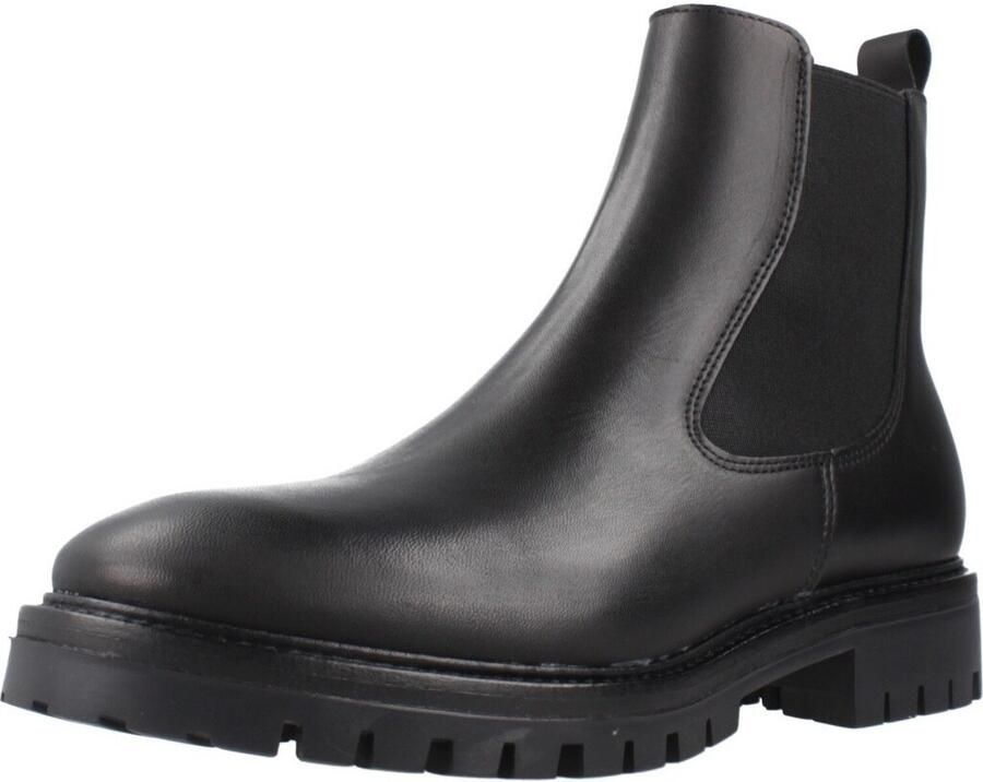 Alpe Zwarte Leren Dames Enkellaars Black Dames - Foto 7