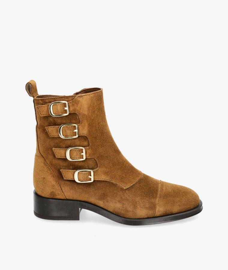 Alpe Dames Casual Camelkleurige Enkellaarsjes Brown Dames - Foto 2