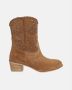 Alpe Kameel Suède Cowgirl Laars met Rubberen Zool Brown Dames - Thumbnail 2