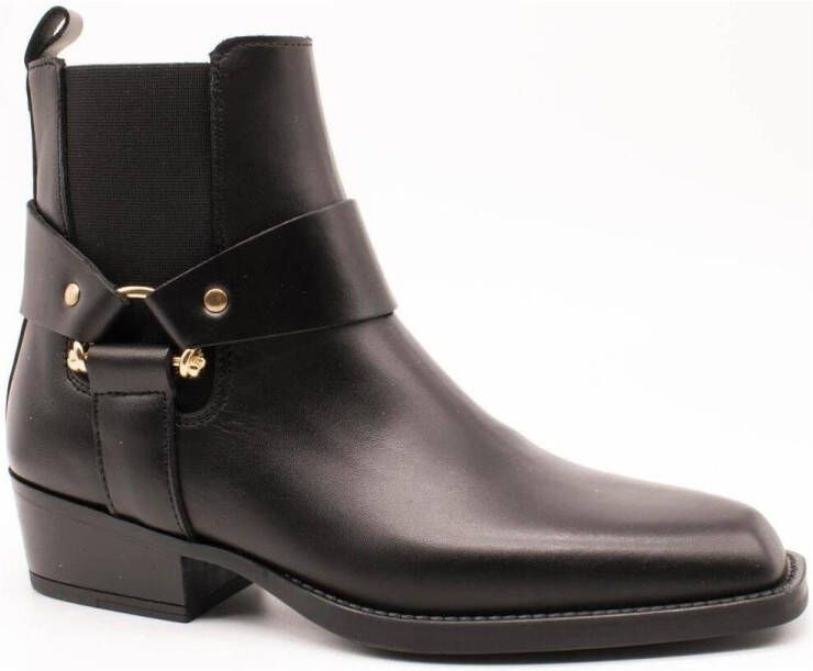 ALPE Enkellaarsjes Dames 52941705 Maat: 37 Materiaal: Leer Kleur: Zwart - Foto 6