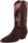 Alpe Bruine Suède Dames Cowboy Laars Brown Dames - Thumbnail 3