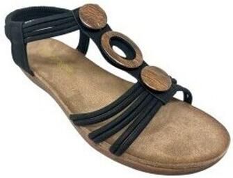 Amarpies Platte sandalen Sandalia señora 26676 abz negro