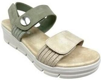 Amarpies Sandalen met sleehak Sandalia señora 30135 abz kaki