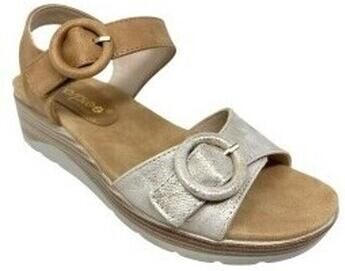 Amarpies Sandalen met sleehak Sandalia señora 30142 abz oro