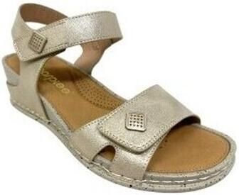 Amarpies Sandalen met sleehak Sandalia señora 30214 abz platino