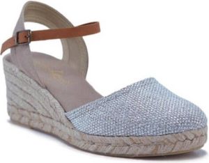 Amelie Espadrilles Alpargatas plateadas de yute by