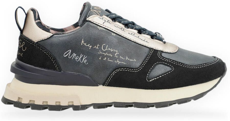 Anekke Lage Sneakers Deportivos azul marino y beige - Foto 2