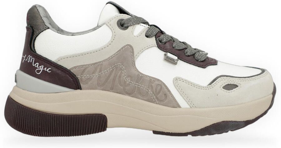 Anekke Lage Sneakers Deportivos blancos y burdeos