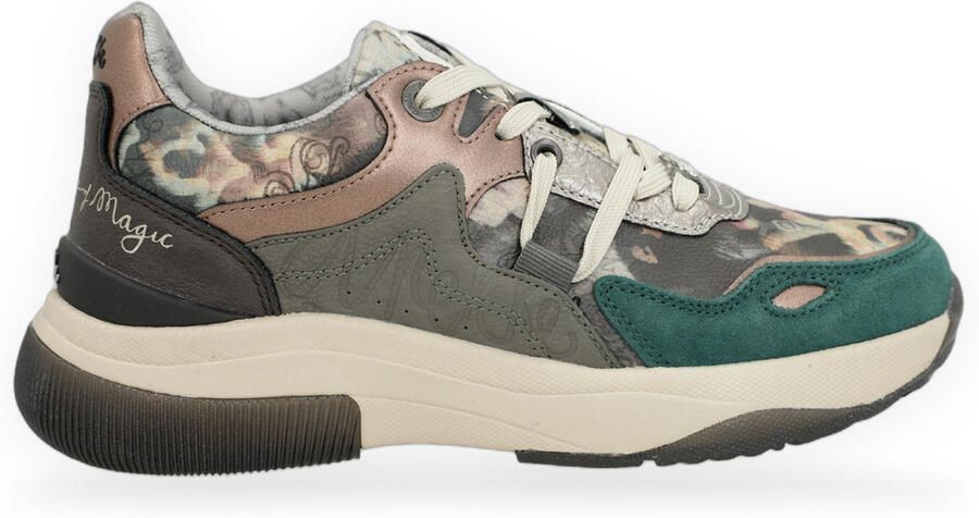 Anekke Lage Sneakers Deportivos verde estampados Manifesto