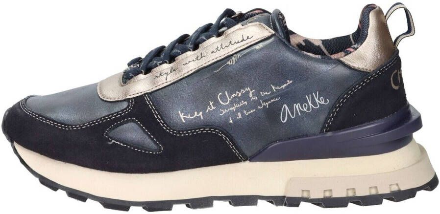 Anekke Lage Sneakers Deportivos azul marino y beige