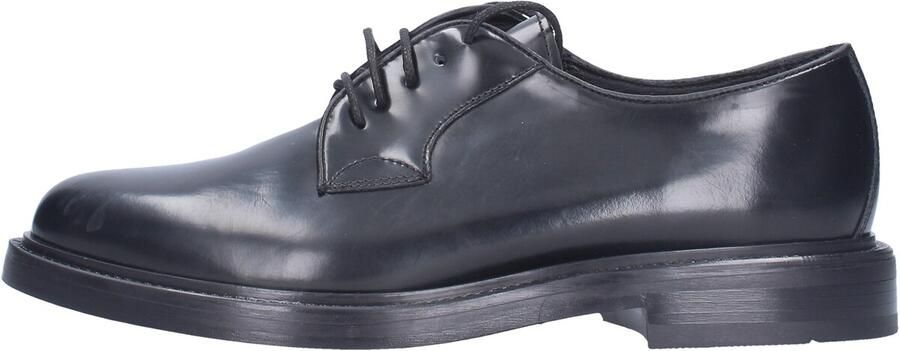 Antica Cuoieria Elegante Derby Schoenen van Geborsteld Kalfsleer Black Heren