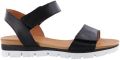 AQA Shoes A8570~~~~~~~~~~~~~~~~~~~~~~~~~ Platte sandalen Dames Sandalen Zwart - Zwart