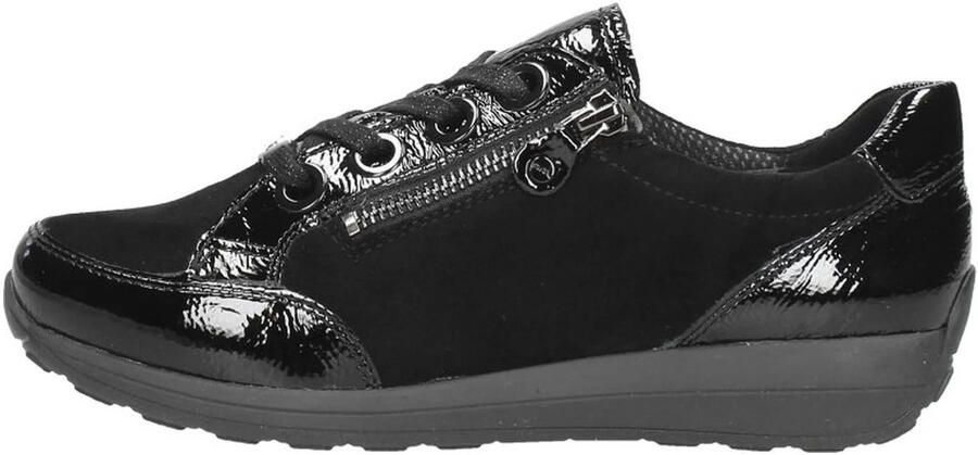Ara Comfortabele Veterschoen met Mooie Lakaccenten Black Dames