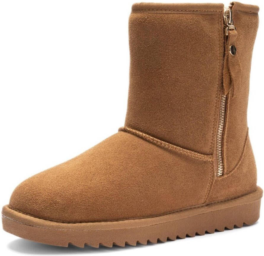 Ara Winterlaarzen ALASKA Zip Instaplaarzen plateaulaarzen met lamsvachtvoering