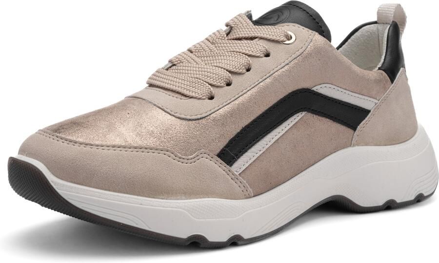 ARA Sneakers laag nude lichtbeige zwart
